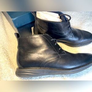 Cole Haan black Grand Evolution Chukka leather boots